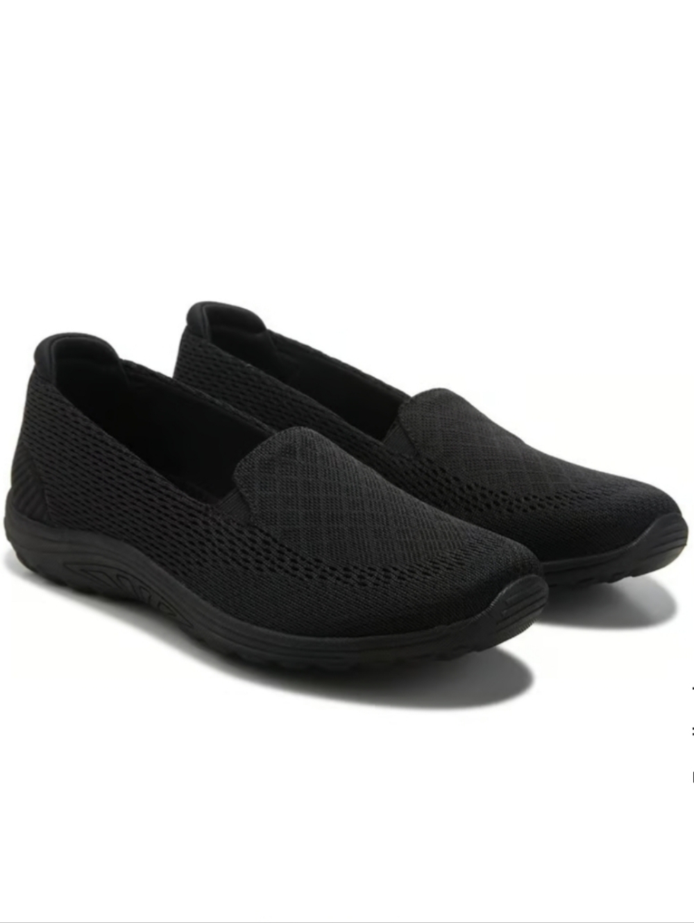 Skechers Black Slip-On Sneakers Size 10 Wide